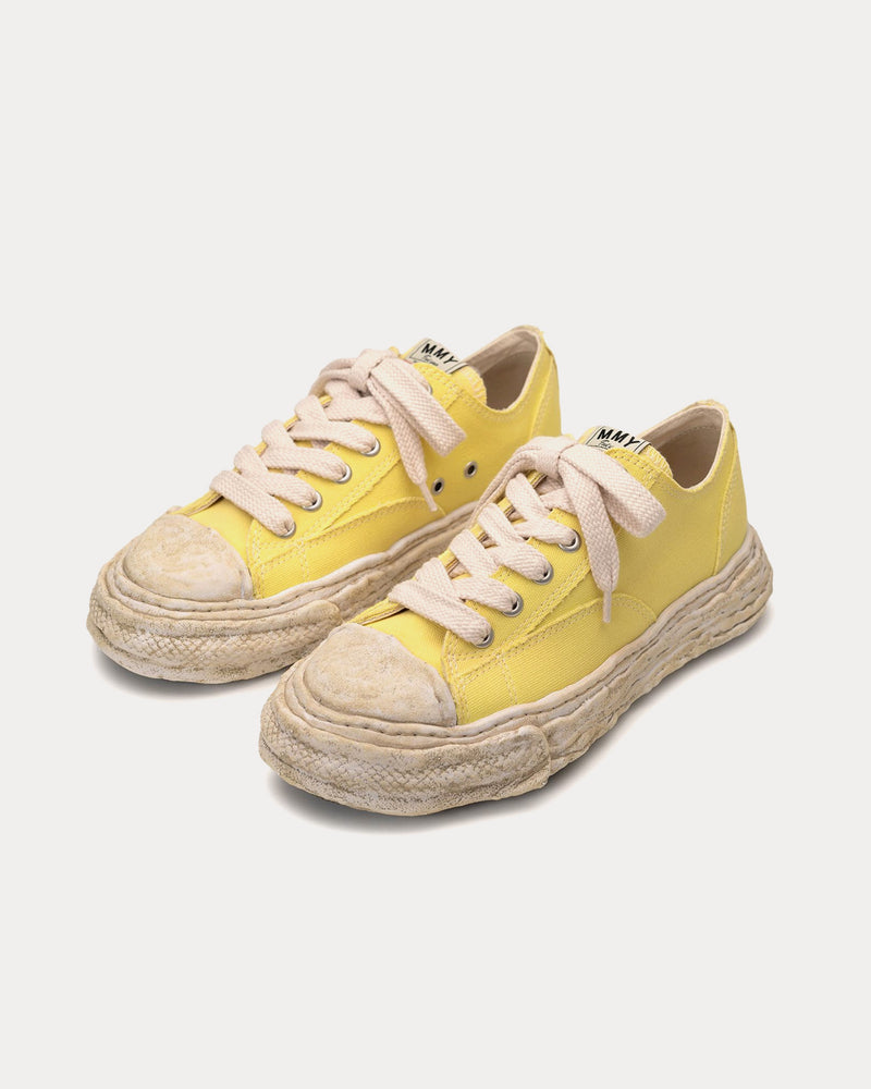 Mihara Yasuhiro Peterson23 OG Sole Garment Dyed Canvas Yellow Low Top Sneakers - 2