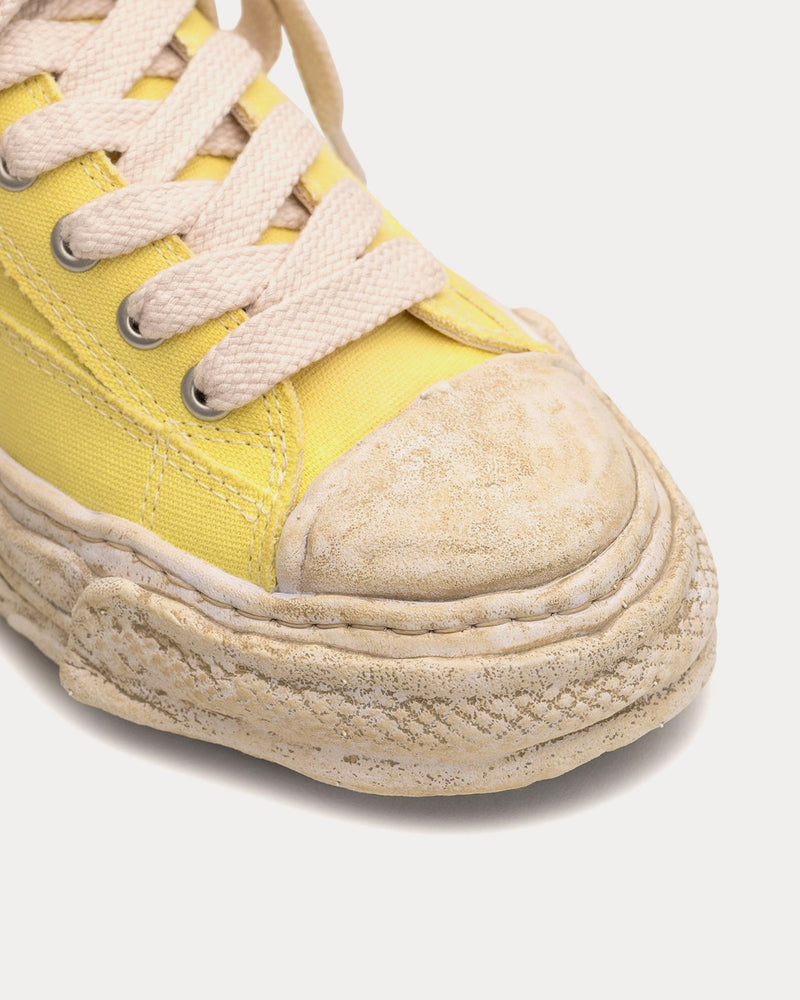 Mihara Yasuhiro Peterson23 OG Sole Garment Dyed Canvas Yellow Low Top Sneakers - 4