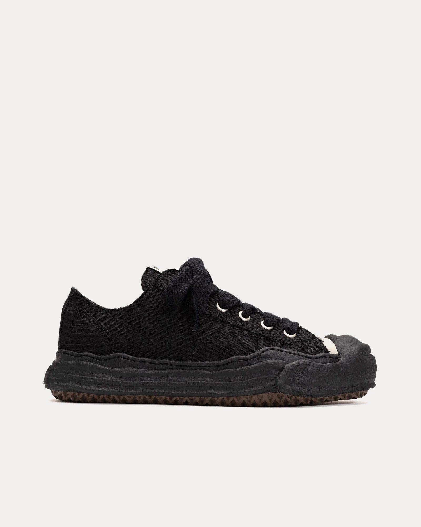 Mihara Yasuhiro Hank VL OG Sole Canvas Black / Black Low Top Sneakers - 1