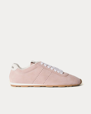 Miu Miu Plume Suede Orchid Pink Low Top Sneakers