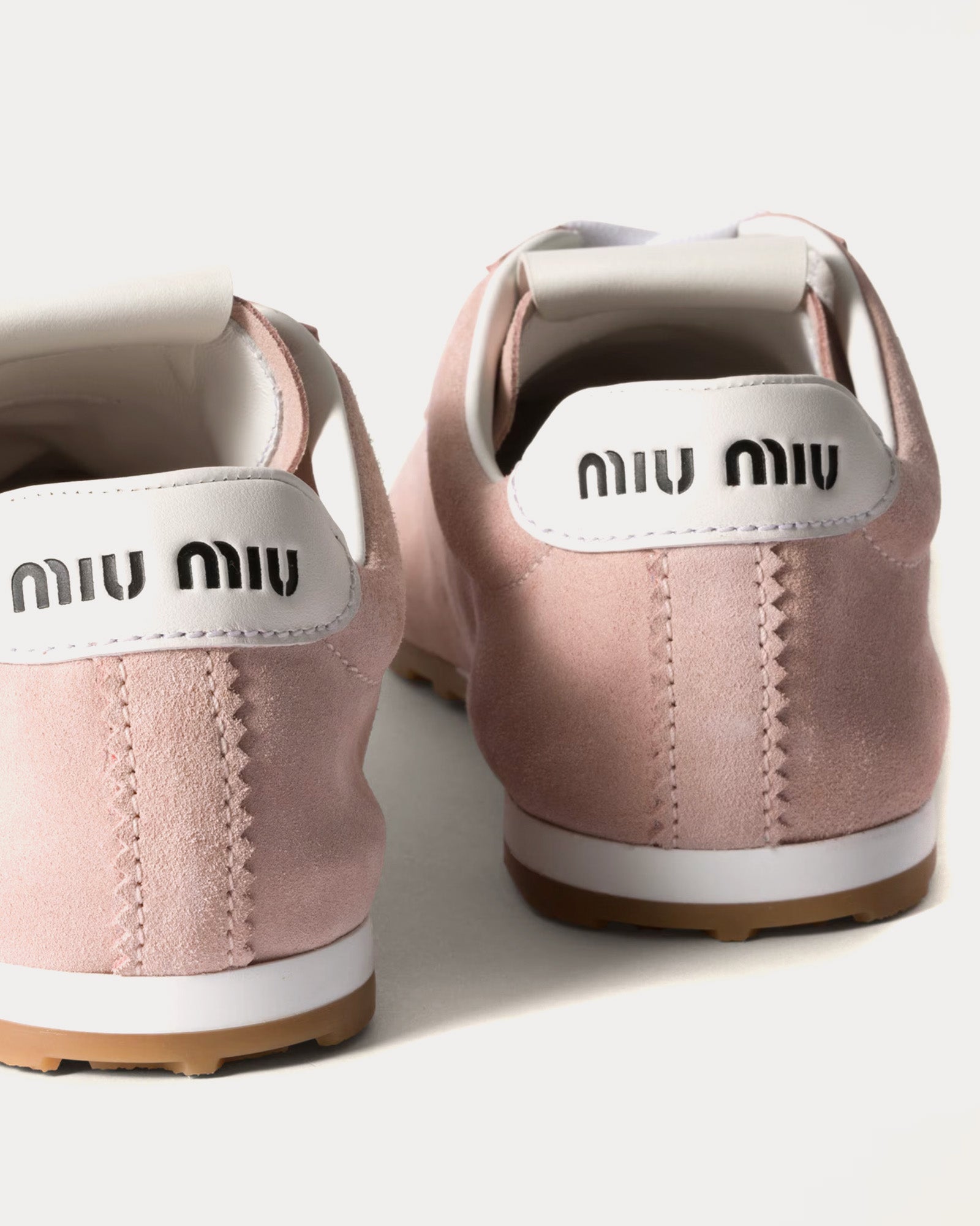 Miu Miu Plume Suede Orchid Pink Low Top Sneakers - 3