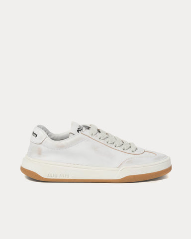 Miu Miu Bleached White Low Top Sneakers