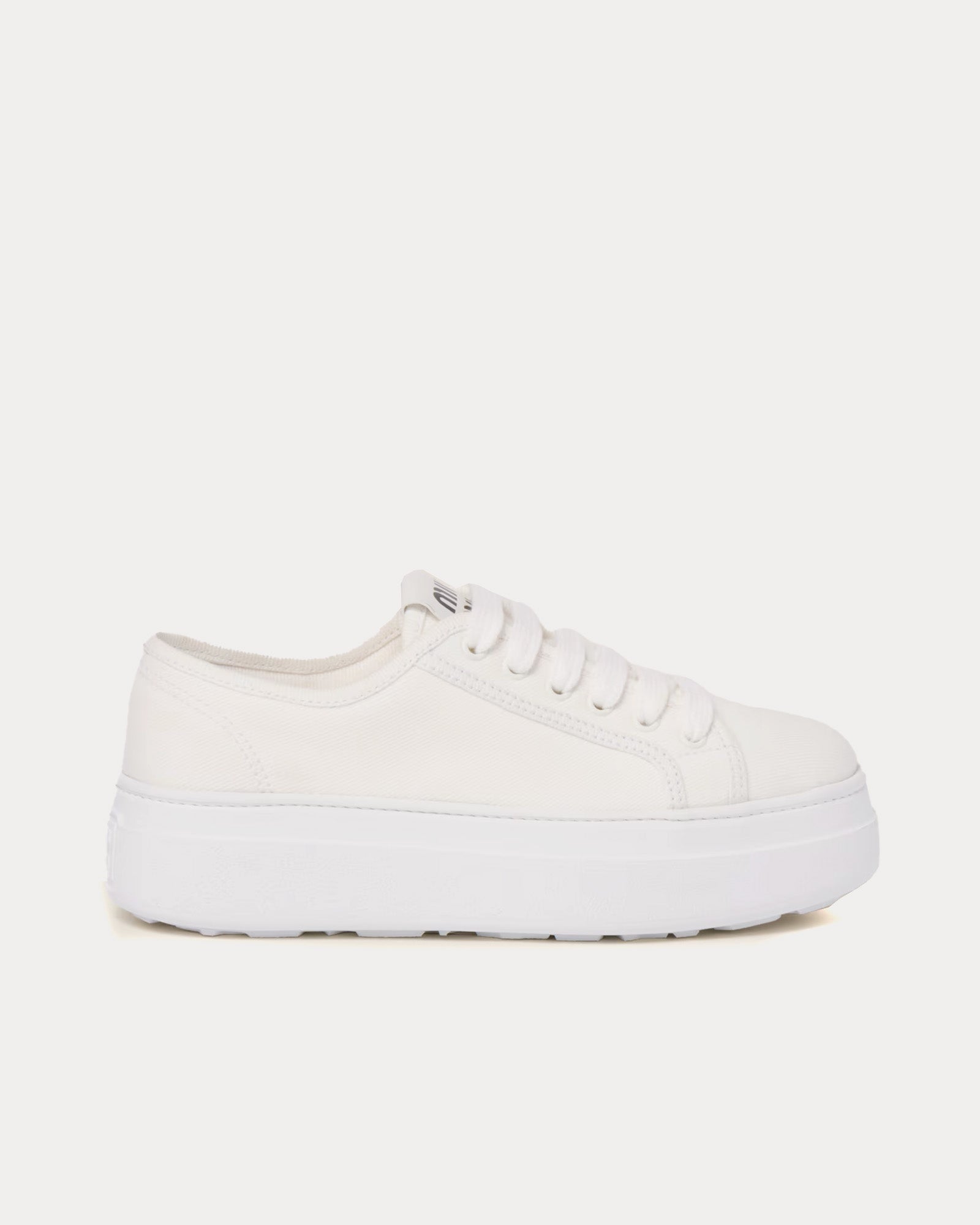 Miu Miu Denim White Low Top Sneakers - 1