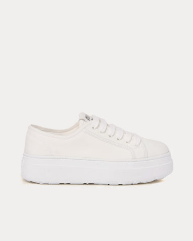 Miu Miu Denim White Low Top Sneakers