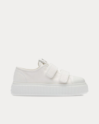 Miu Miu Strap Denim White Low Top Sneakers