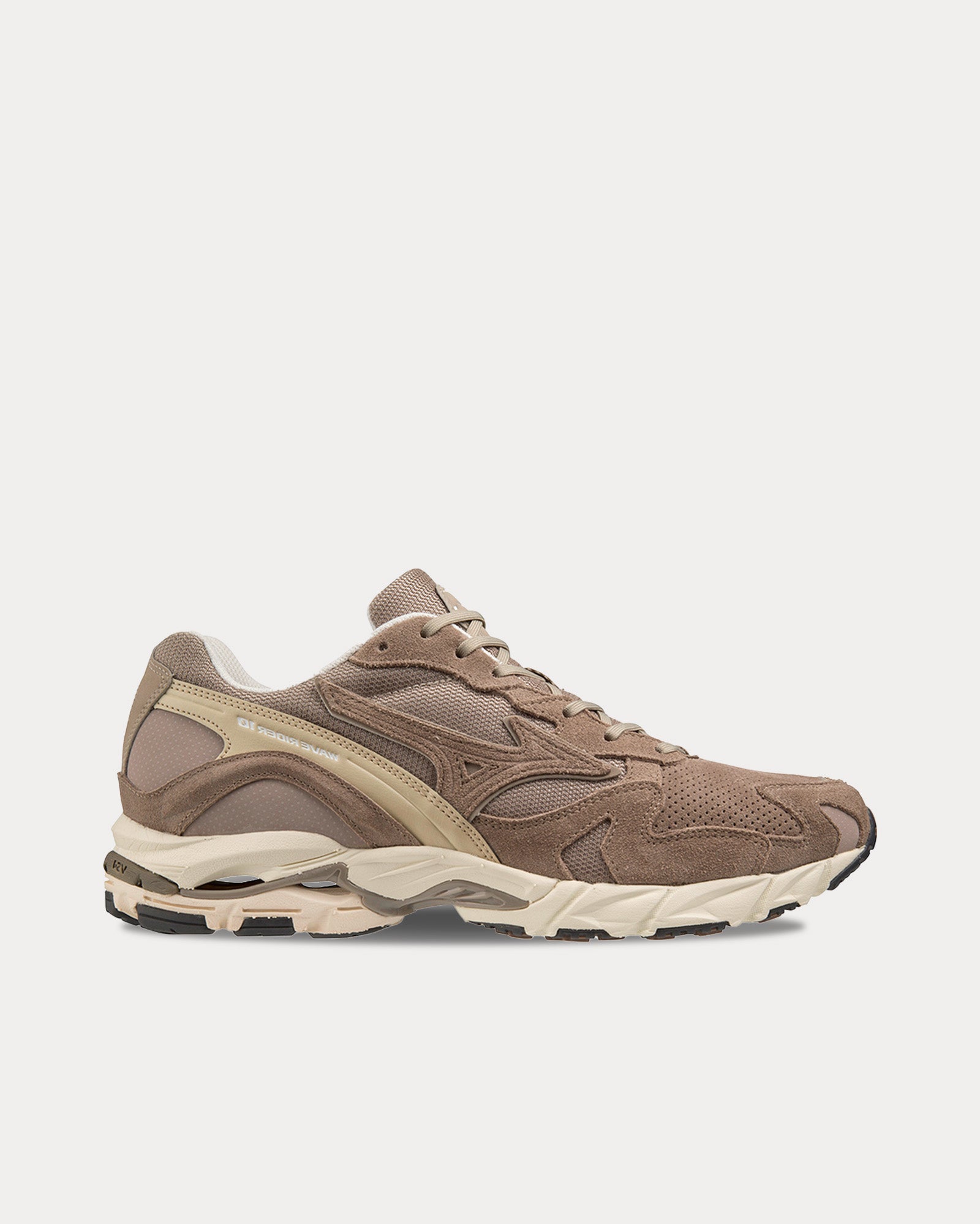 Mizuno Wave Rider 10 Premium Khaki / Rock / Papyrus Low Top Sneakers - 1