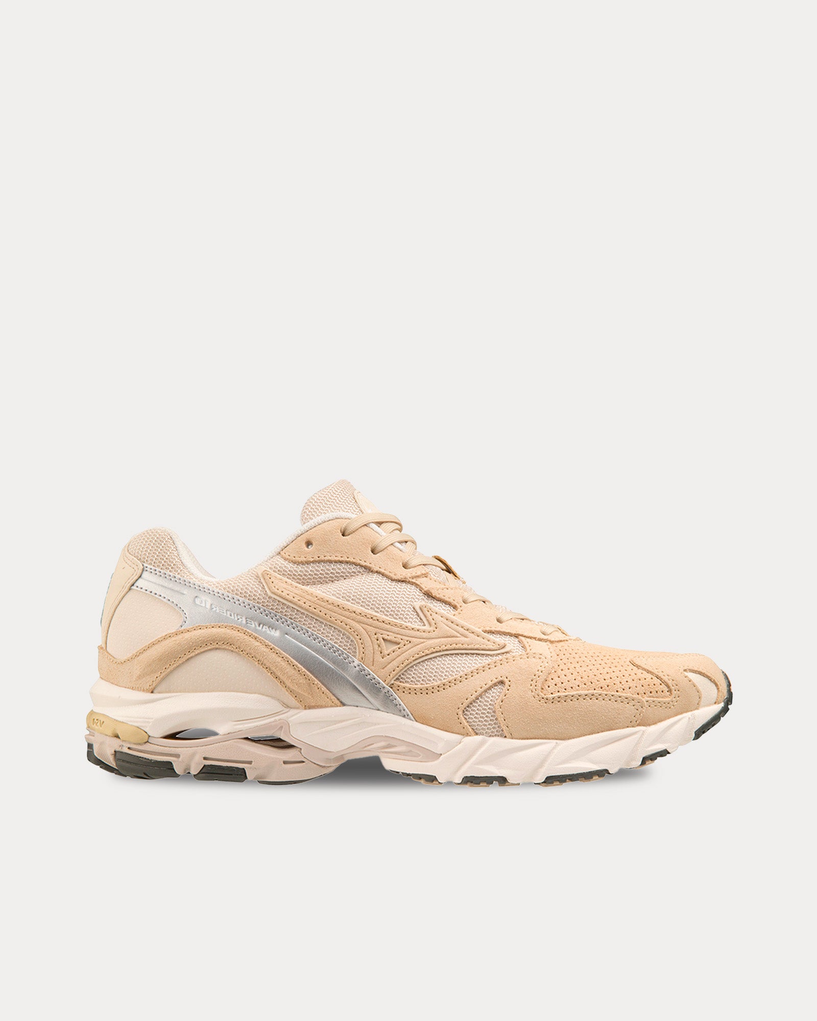 Mizuno Wave Rider 10 Premium Desert/ Sand / Snow White Low Top Sneakers - 1