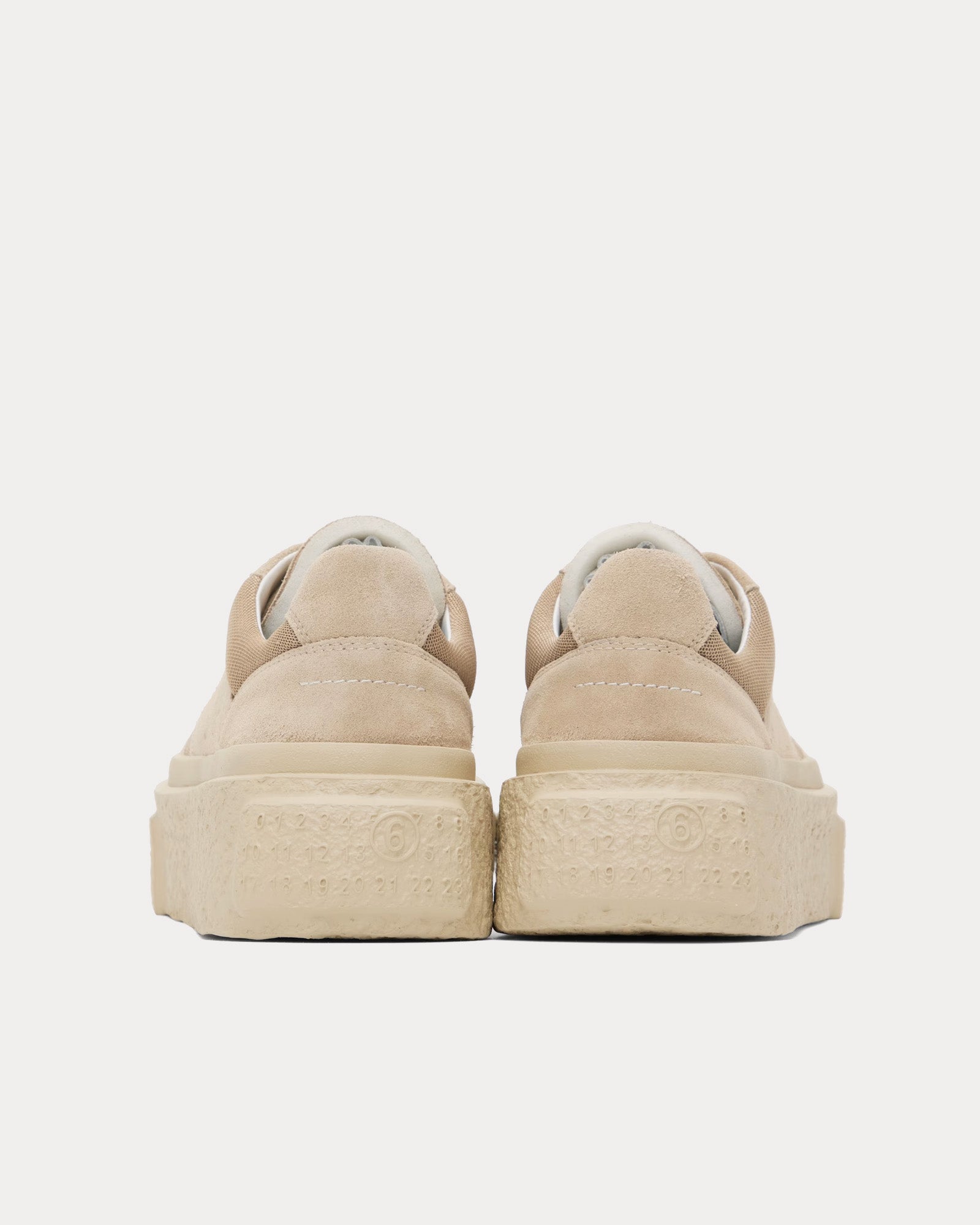 MM6 Maison Margiela Chunky Gambetta Suede Beige Low Top Sneakers - 3