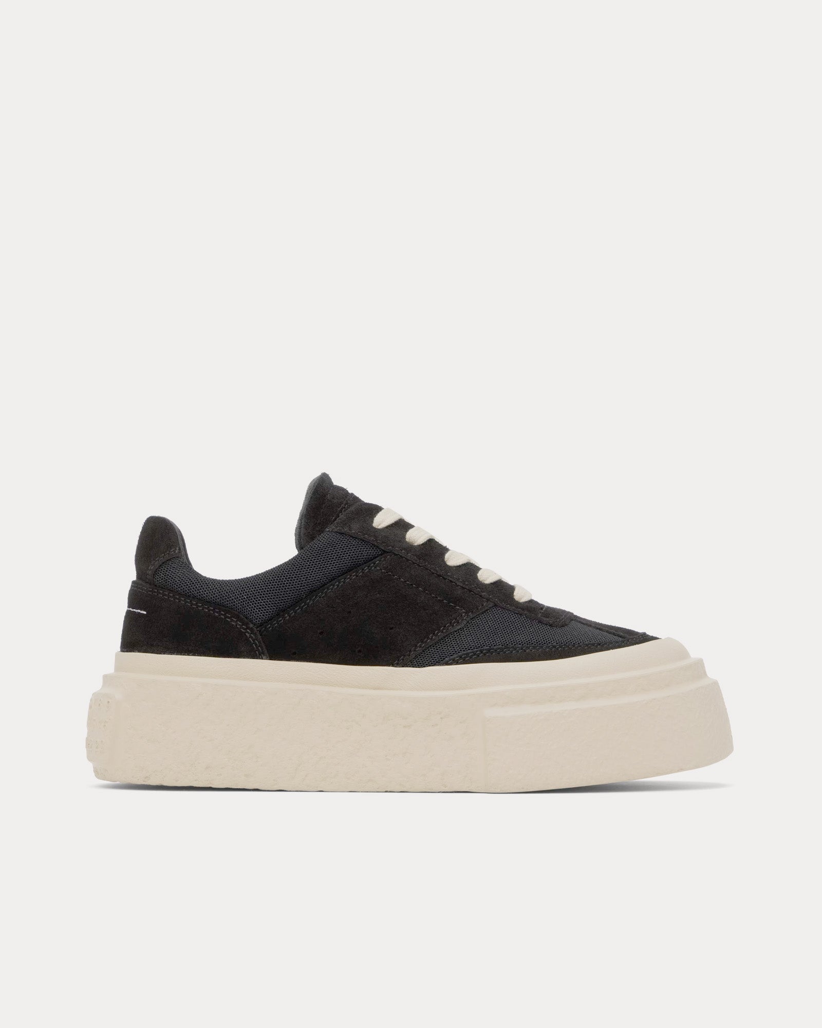 MM6 Maison Margiela Chunky Gambetta Suede Black Low Top Sneakers - 1