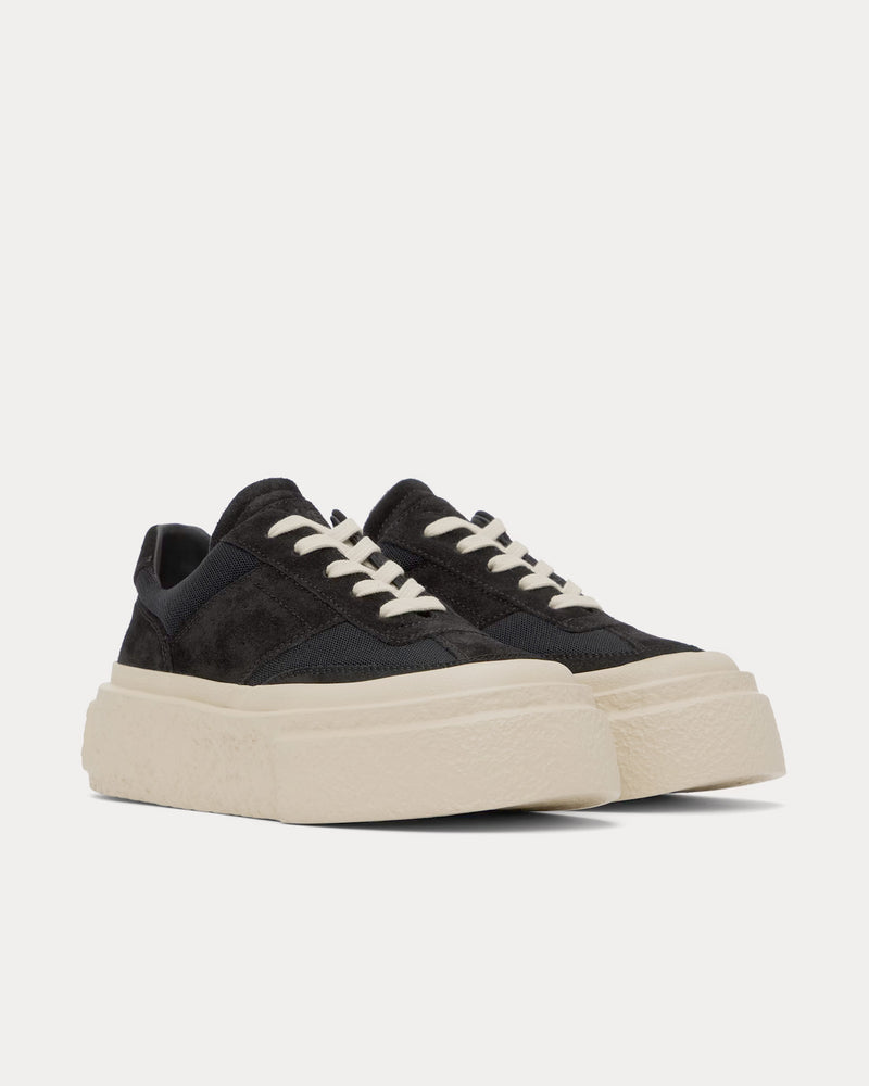 MM6 Maison Margiela Chunky Gambetta Suede Black Low Top Sneakers - 2