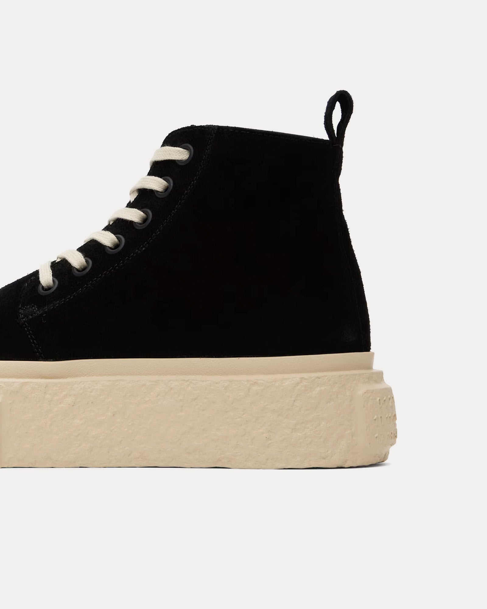 MM6 Maison Margiela Platform Suede Black High Top Sneakers - 4