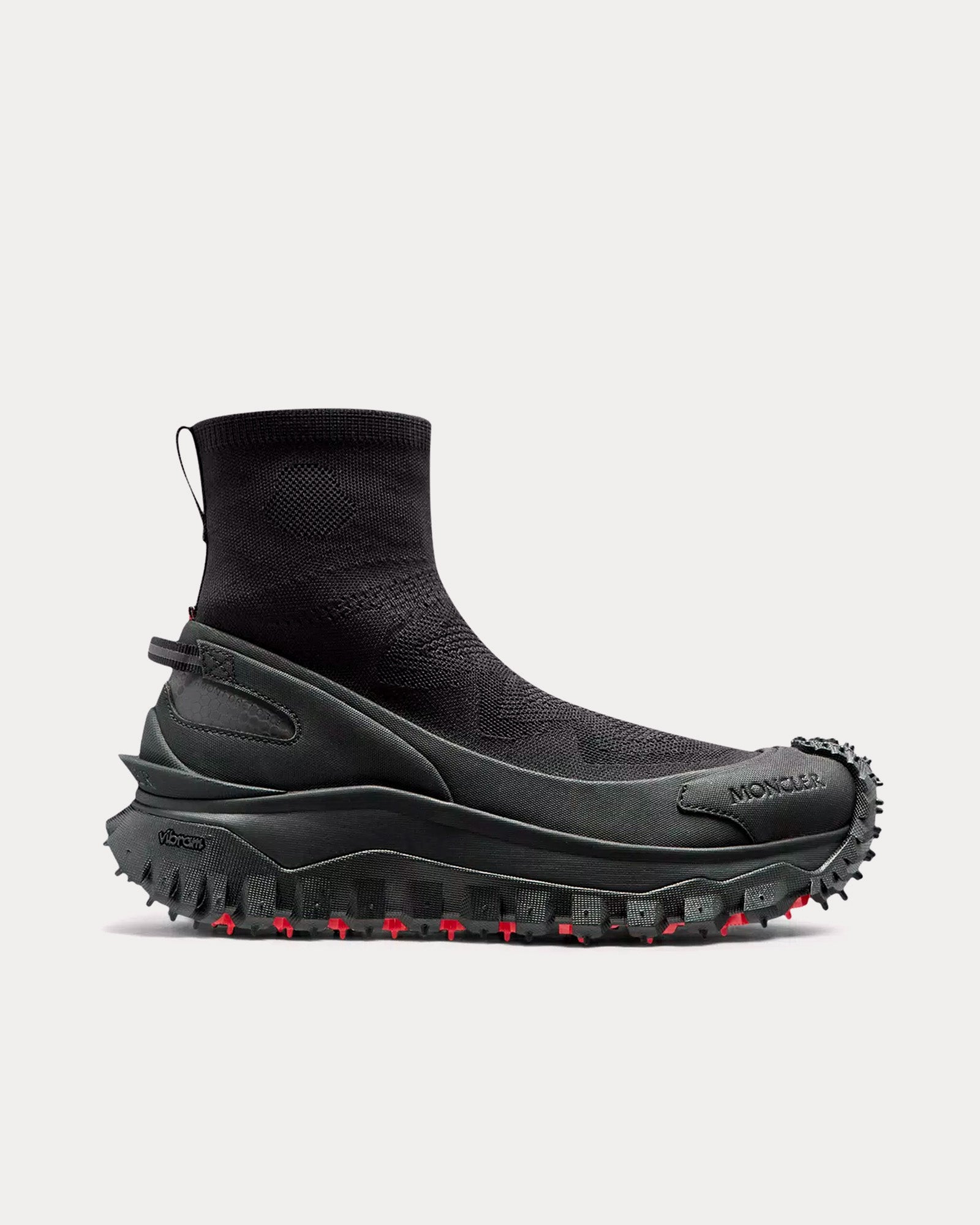 Moncler Trailgrip Knit Black High Top Sneakers - 1