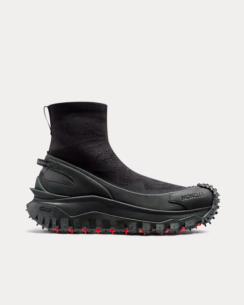 Moncler Trailgrip Knit Black High Top Sneakers - 1