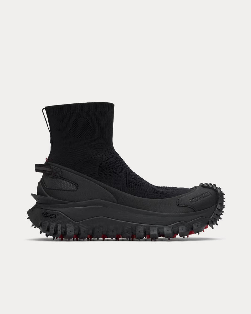 Moncler Trailgrip Knit Black High Top Sneakers - 1