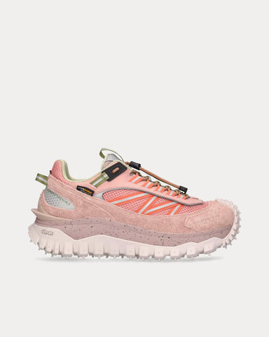 Moncler Trailgrip Suede & Mesh Pink Low Top Sneakers