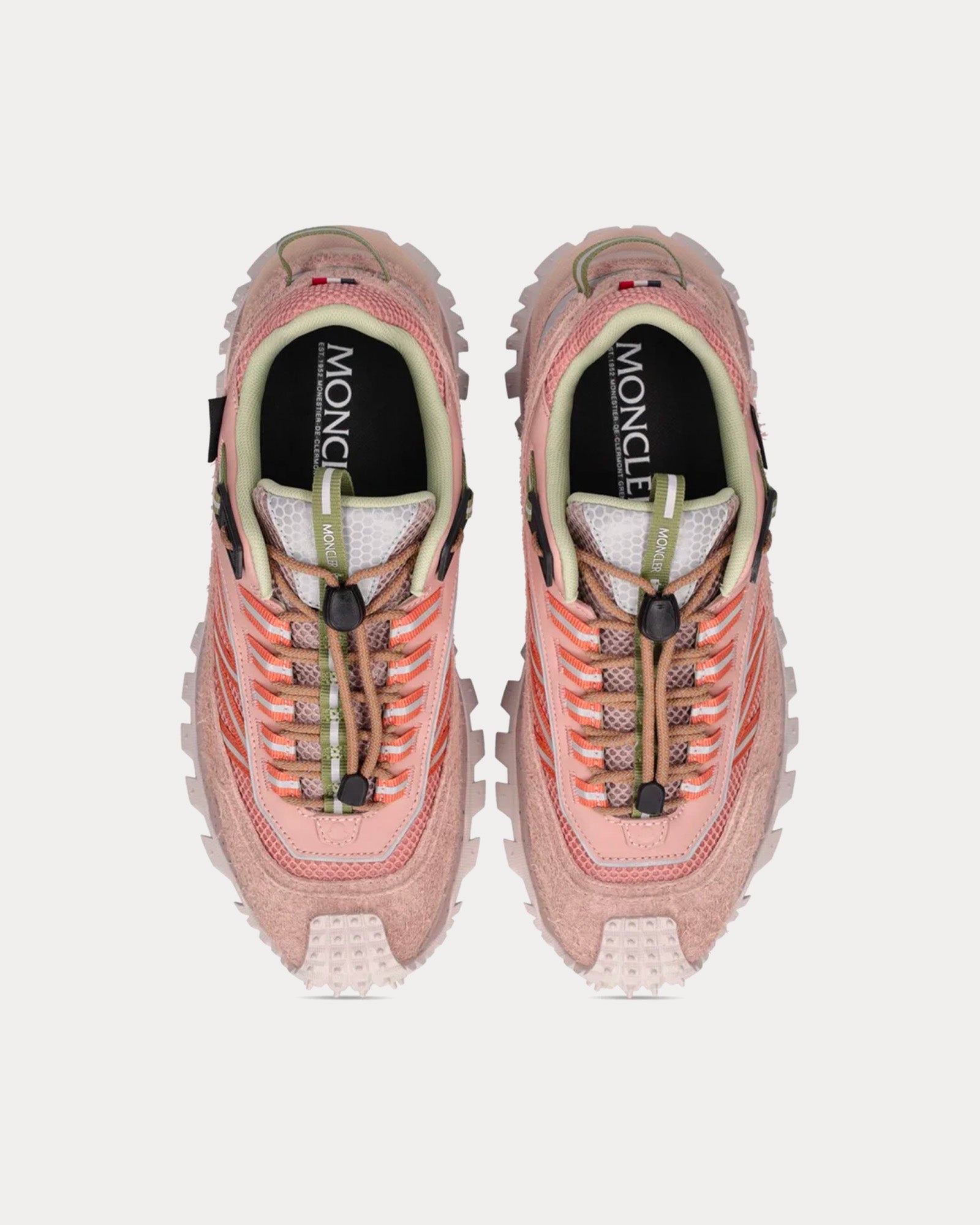 Moncler Trailgrip Suede & Mesh Pink Low Top Sneakers - 2