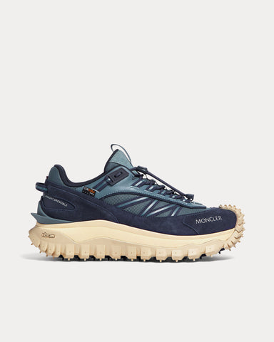 Moncler Trailgrip Suede & Mesh Lapis Blue Low Top Sneakers