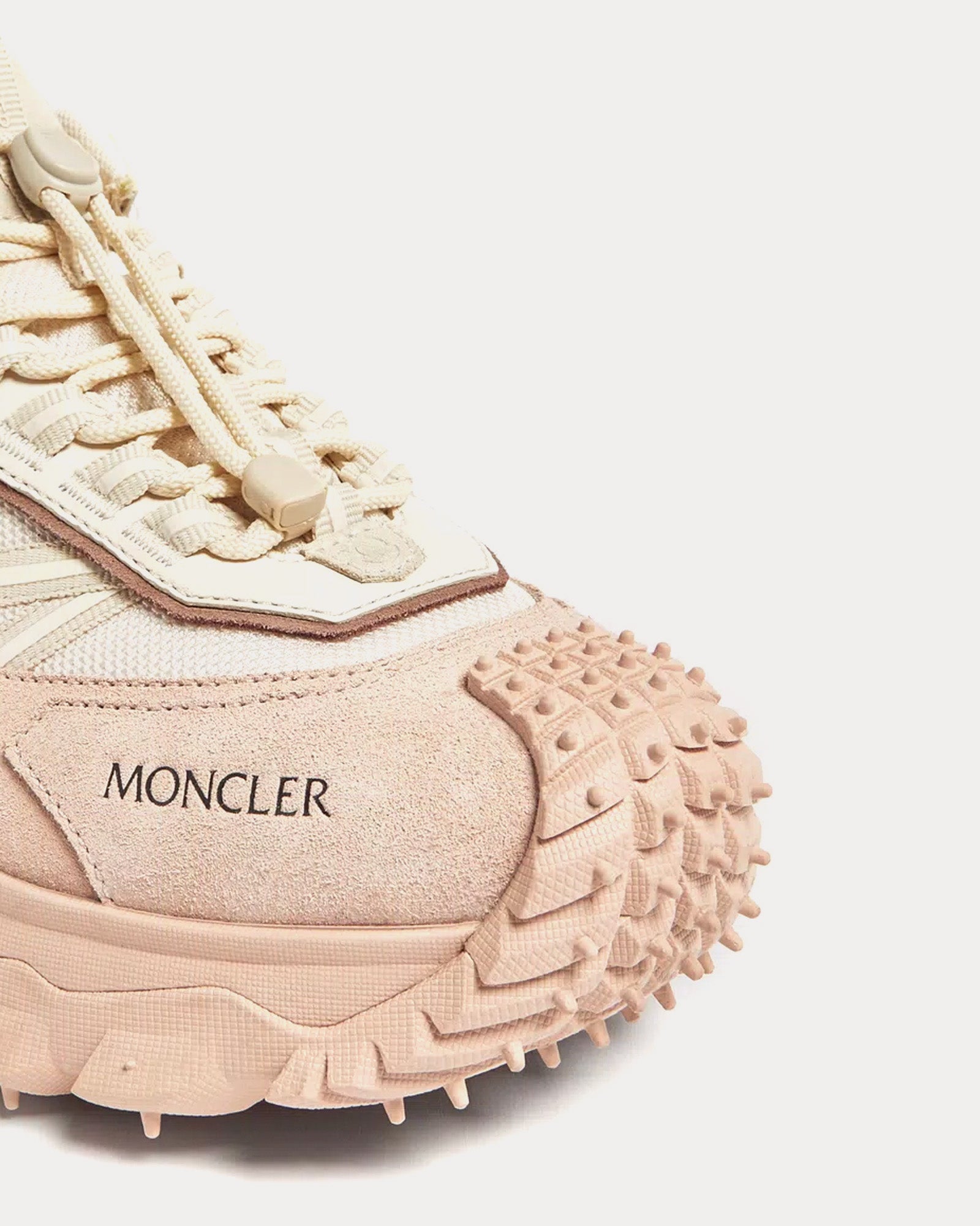 Moncler Trailgrip Suede & Mesh White / Pink Low Top Sneakers - 3