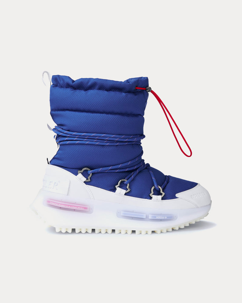 Moncler x Adidas NMD Mid Royal Blue / Core White High Top Sneakers - 1