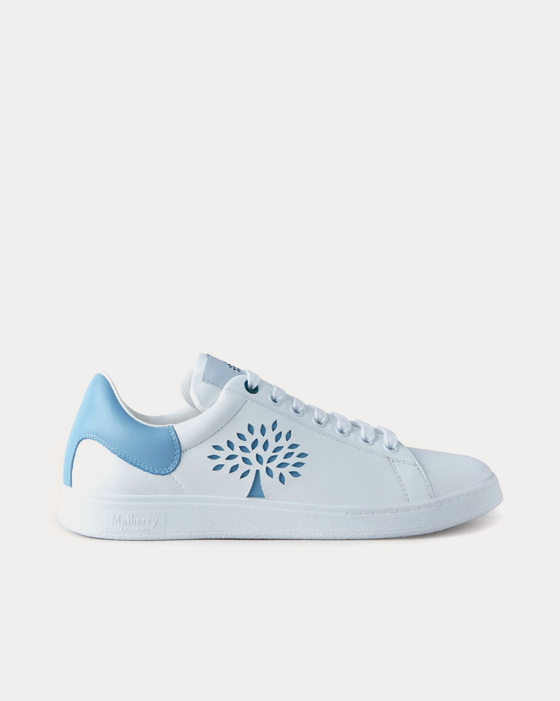 Mulberry Tree Tennis Bovine Leather Cornflower Blue Low Top Sneakers - 1