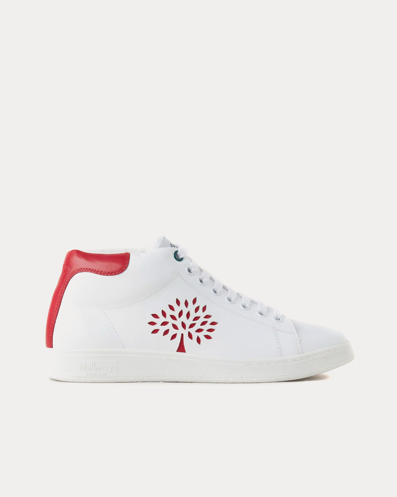 Mulberry Tree Tennis Leather Lancaster Red High Top Sneakers - 1