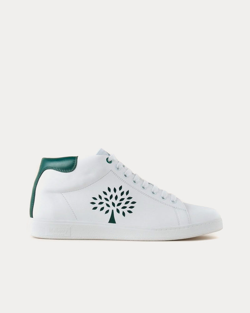 Mulberry Tree Tennis Leather Mulberry Green High Top Sneakers - 1