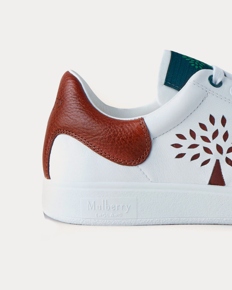 Mulberry Tree Tennis Bovine Leather Oak Low Top Sneakers - 2