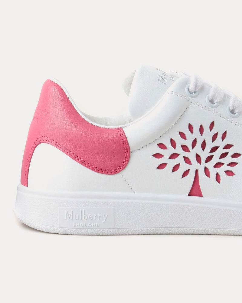 Mulberry Tree Tennis Bovine Leather Geranium Pink Low Top Sneakers - 2