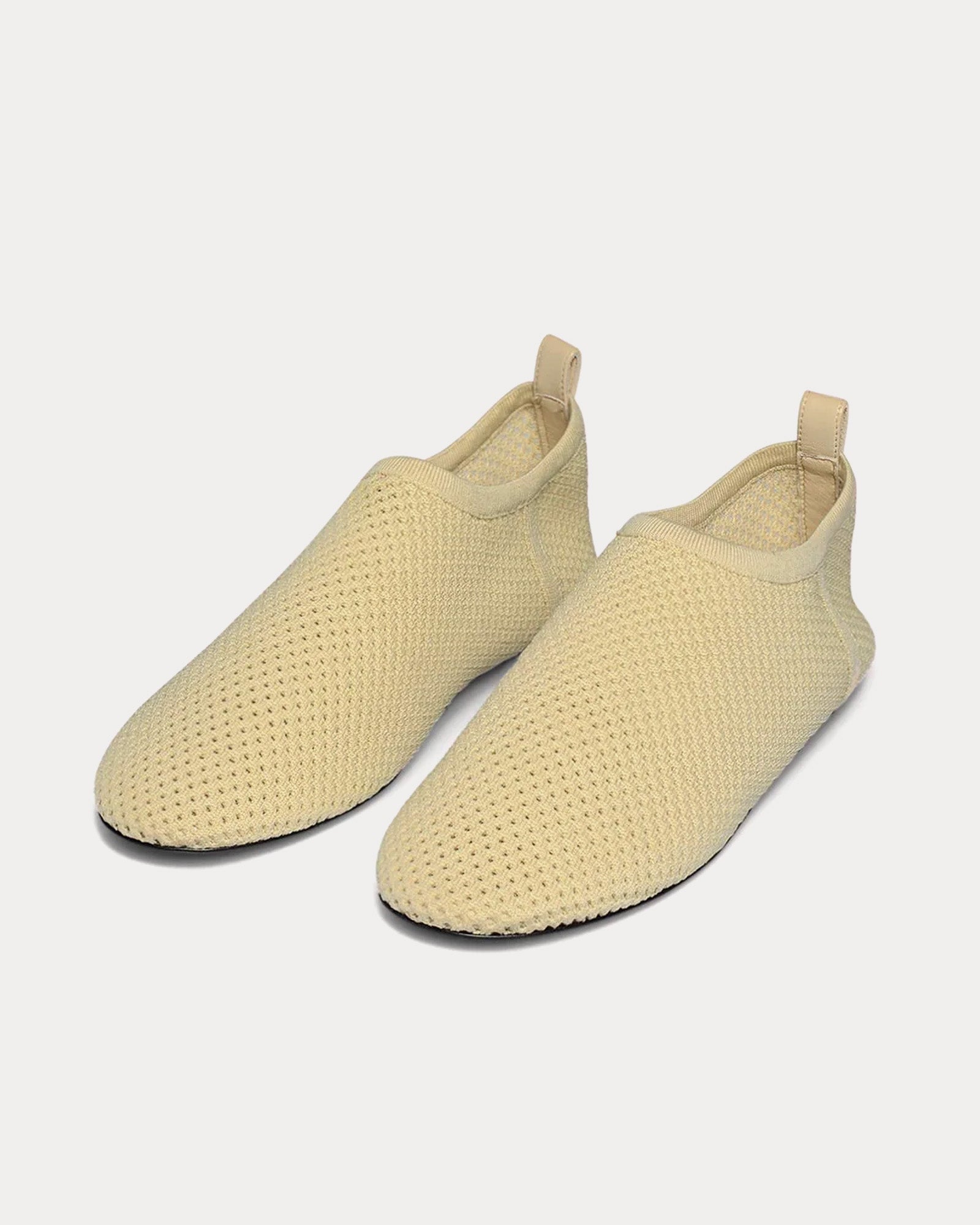 Nanushka Maris Mesh-Knit Round-Toe Sand Slip Ons - 2