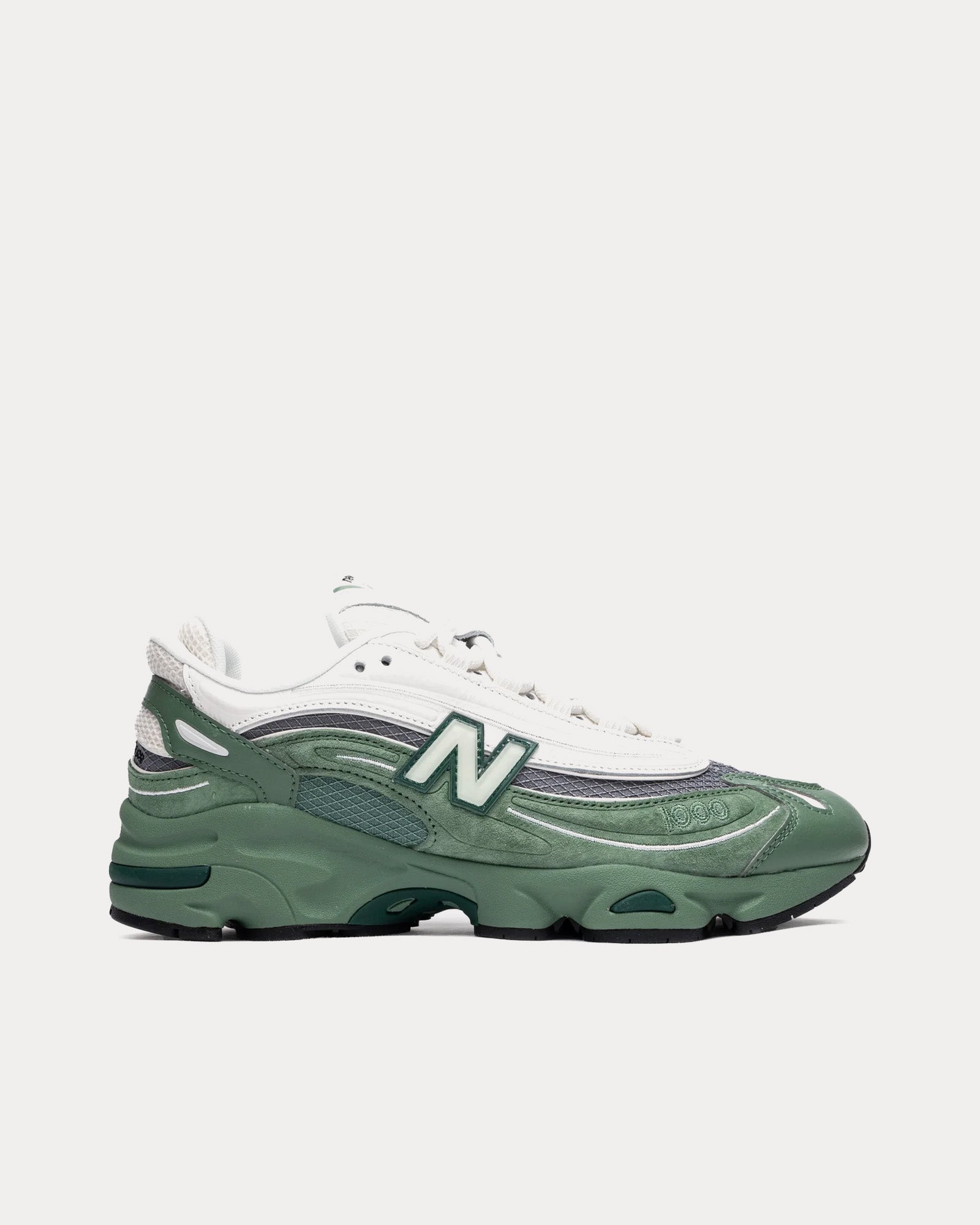 New Balance 1000 Green / Green / White Low Top Sneakers - 1