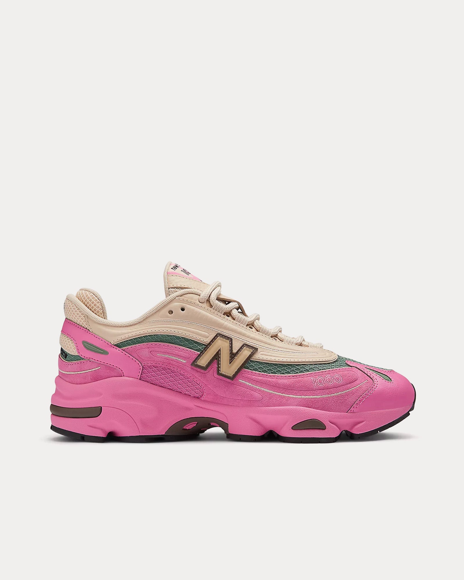 New Balance 1000 Real Pink / Sandstone Low Top Sneakers - 1