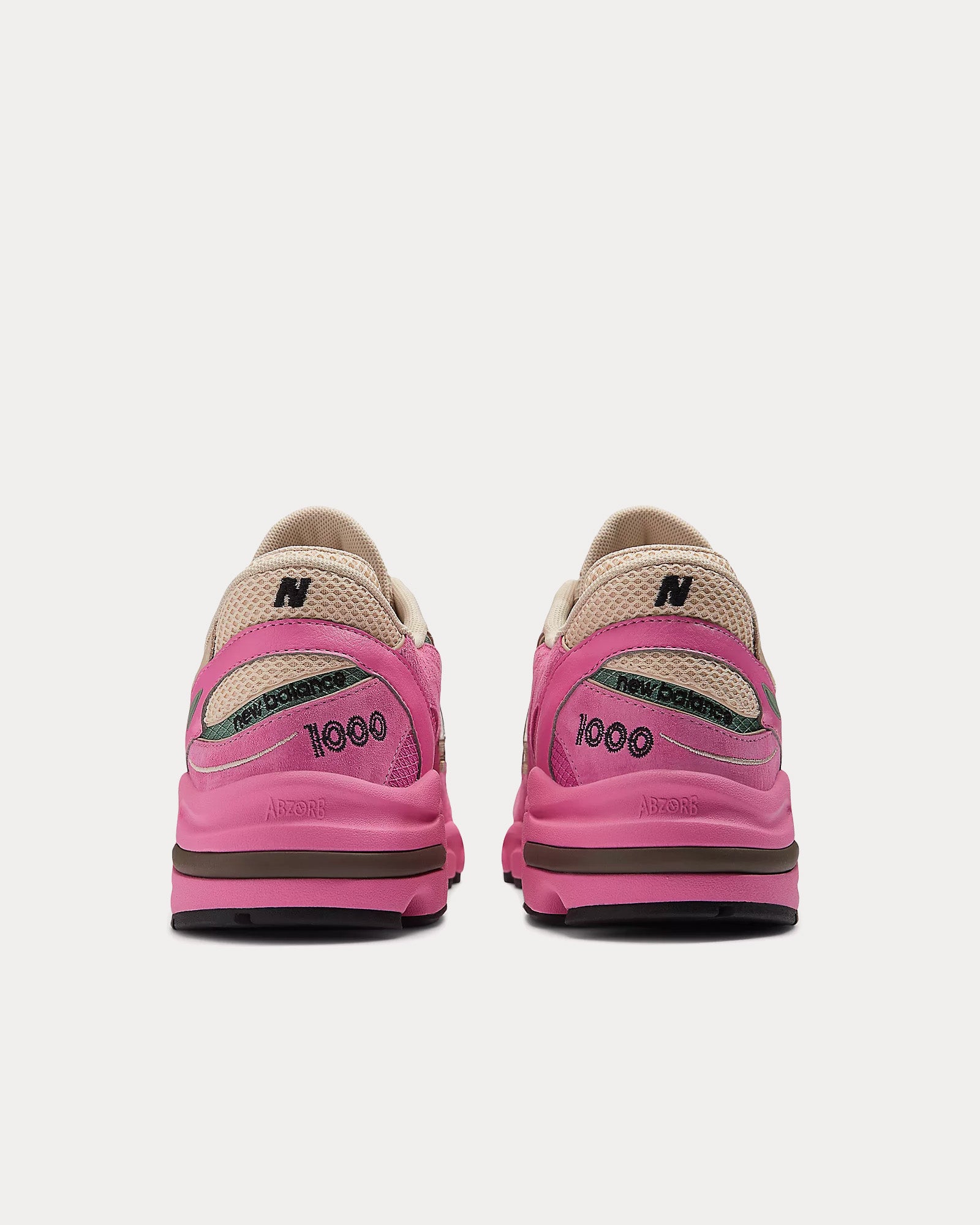 New Balance 1000 Real Pink / Sandstone Low Top Sneakers - 3