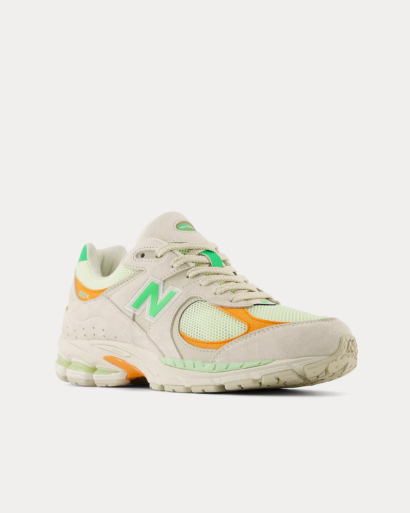 New Balance 2002r Linen / Green Apple / Sizzle Low Top Sneakers - 3