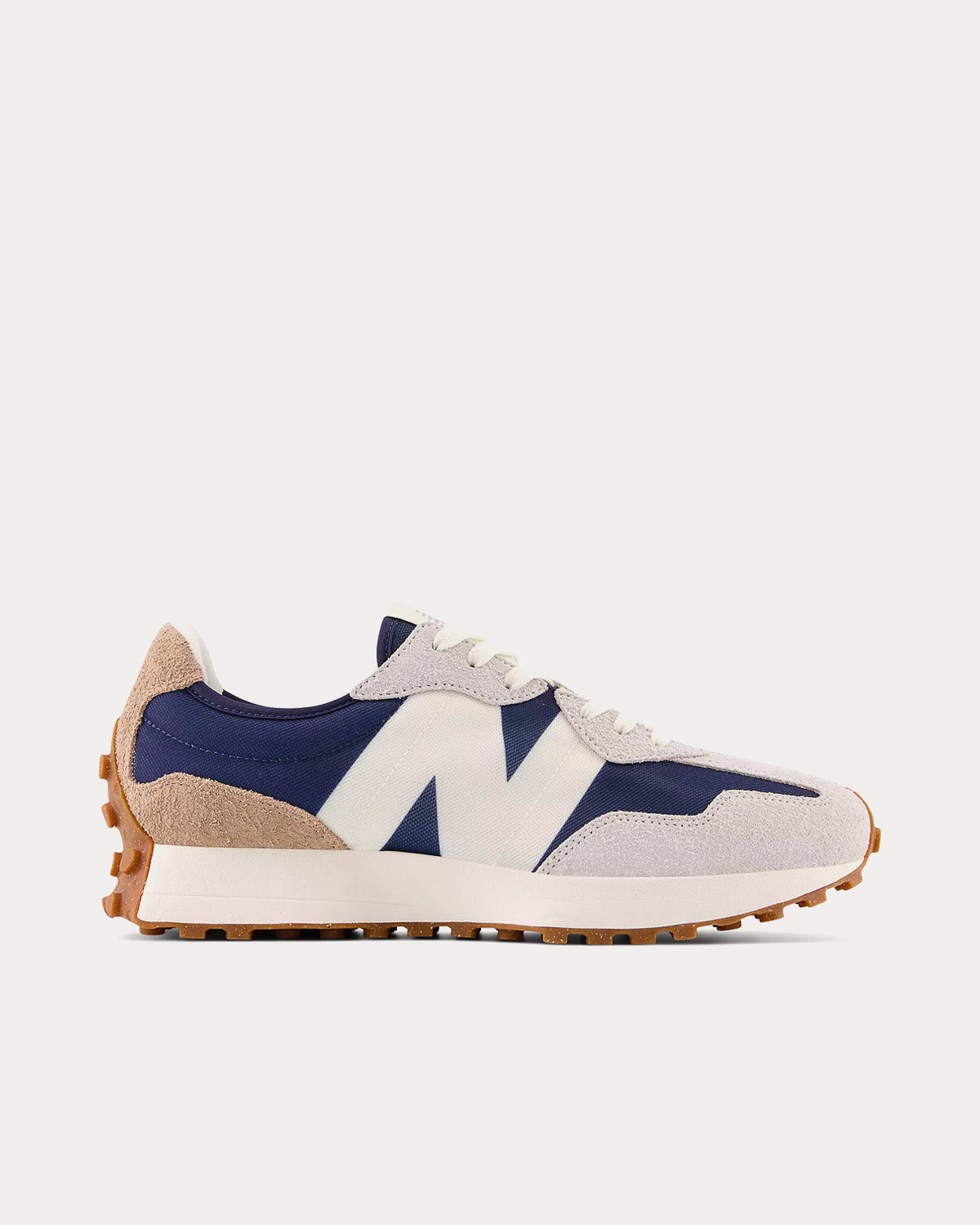 New Balance 327 Grey Matter / NB Navy Low Top Sneakers - 1