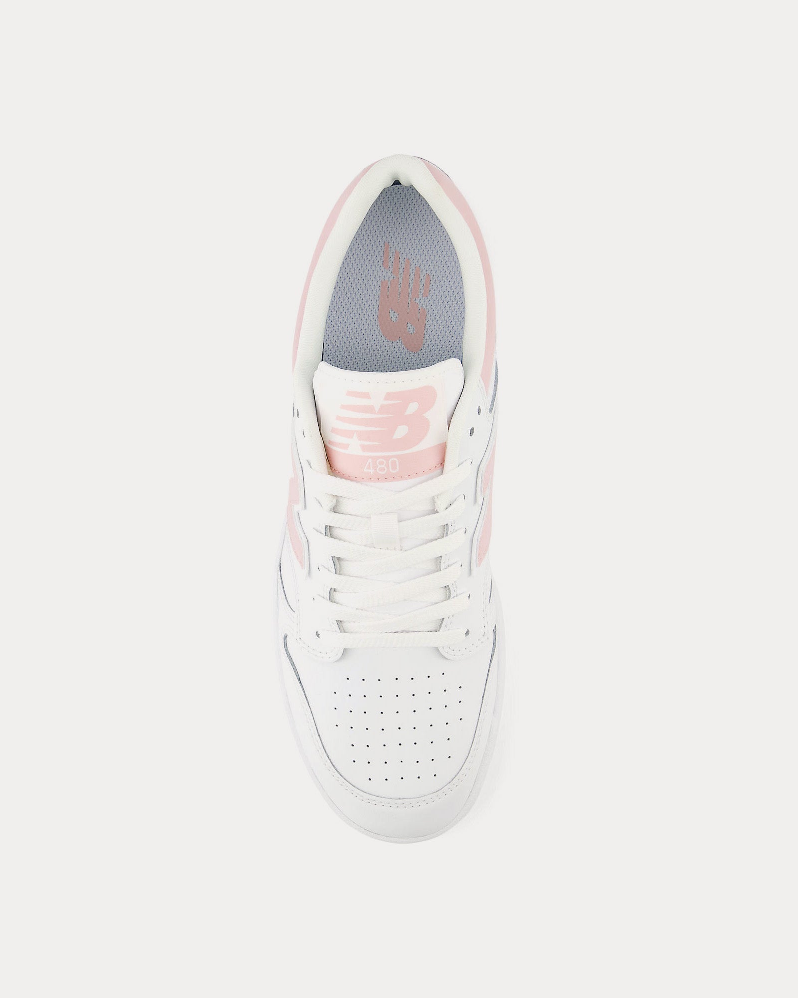 New Balance 480 White / Orb Pink Low Top Sneakers - 2