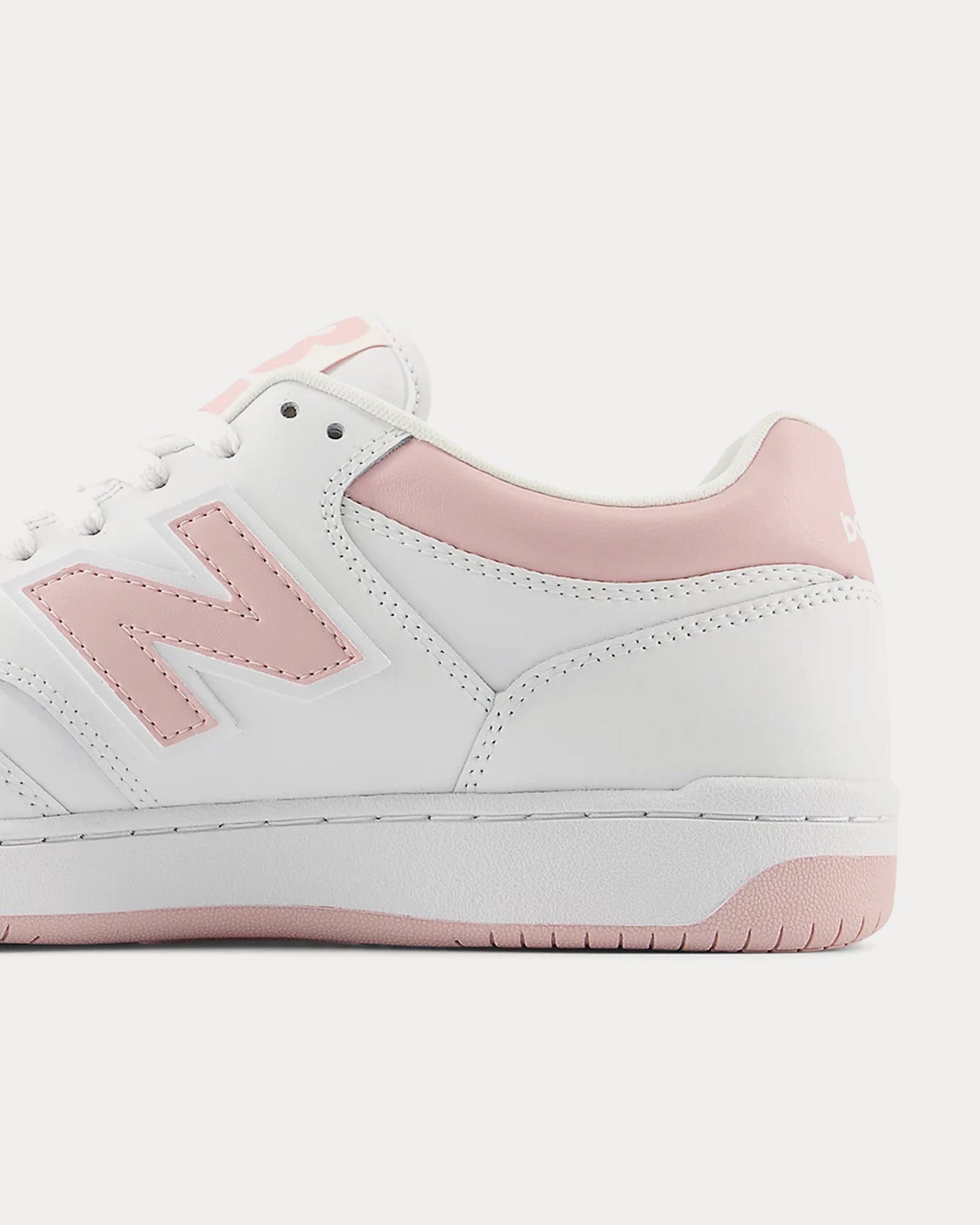 New Balance 480 White / Orb Pink Low Top Sneakers - 3