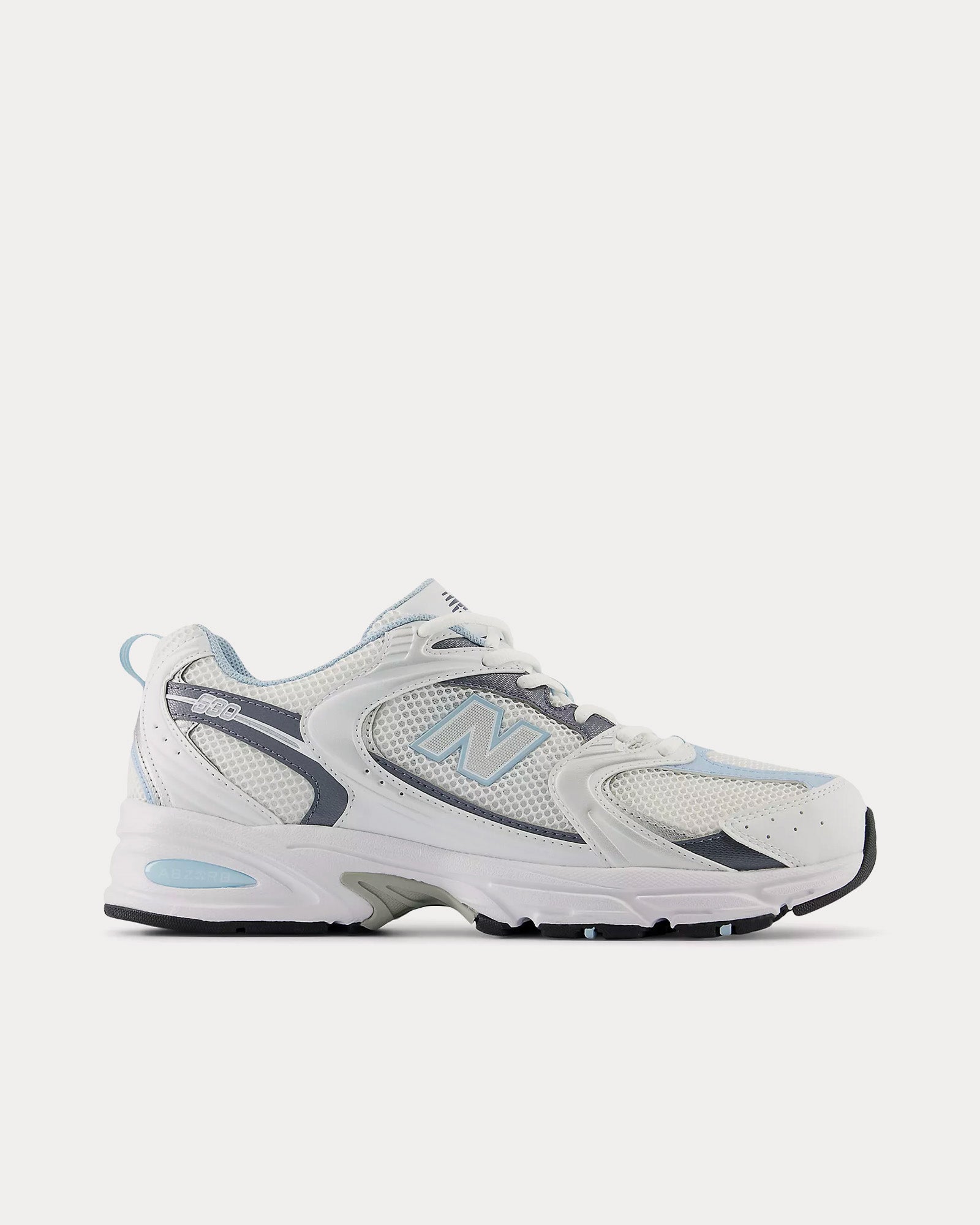 New Balance 530 White / Dark Arctic Grey / Light Chrome Blue Low Top Sneakers - 1