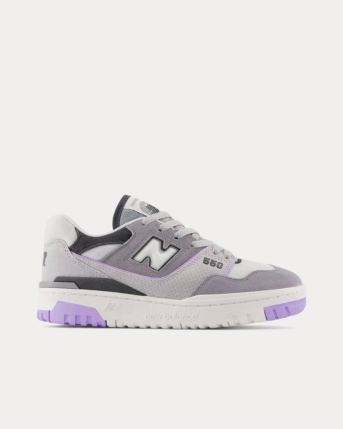 New Balance 550 Shadow Grey / Grey Matter / Lilac Glo Low Top Sneakers - 1