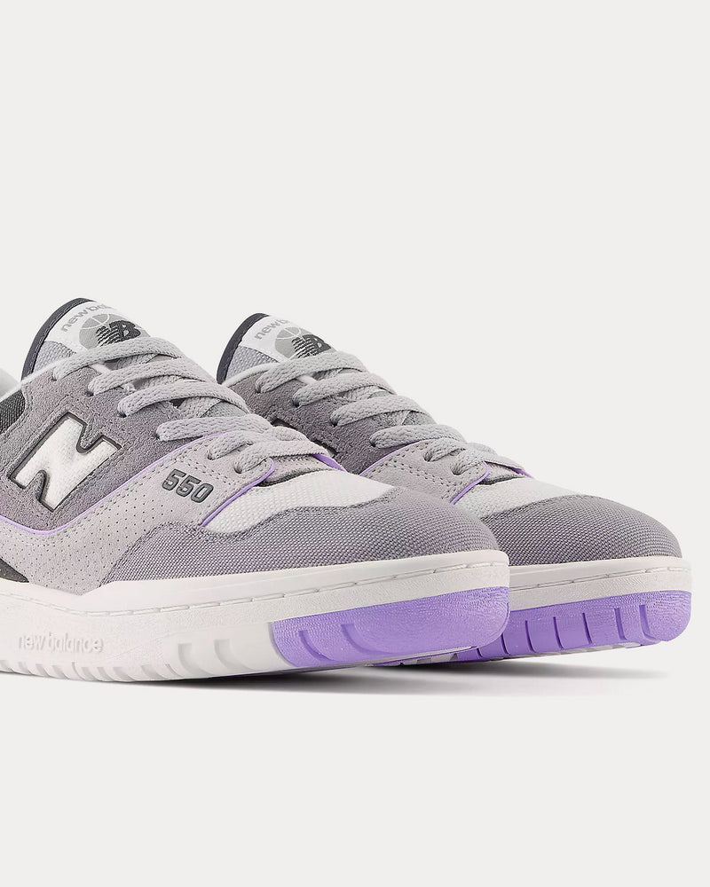 New Balance 550 Shadow Grey/ Grey Matter / Lilac Glo Low Top Sneakers - 2