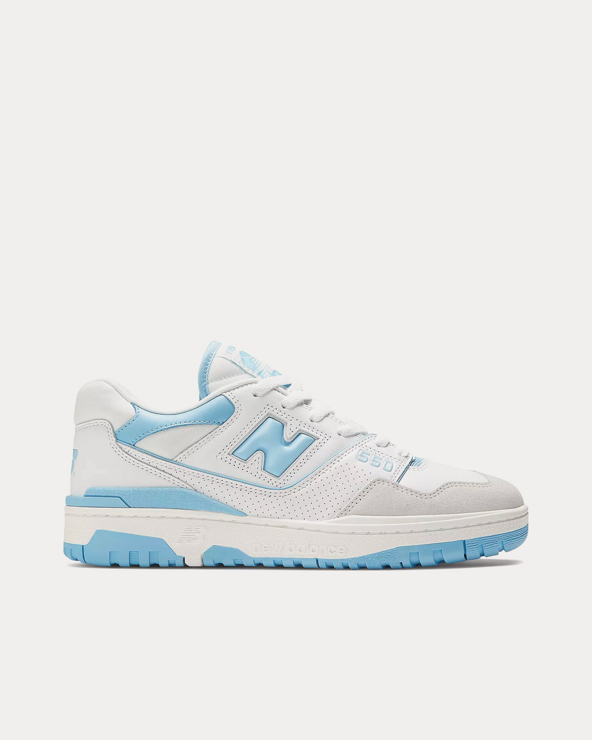 New Balance 550 White / Blue Haze / Rain Cloud Low Top Sneakers - 1