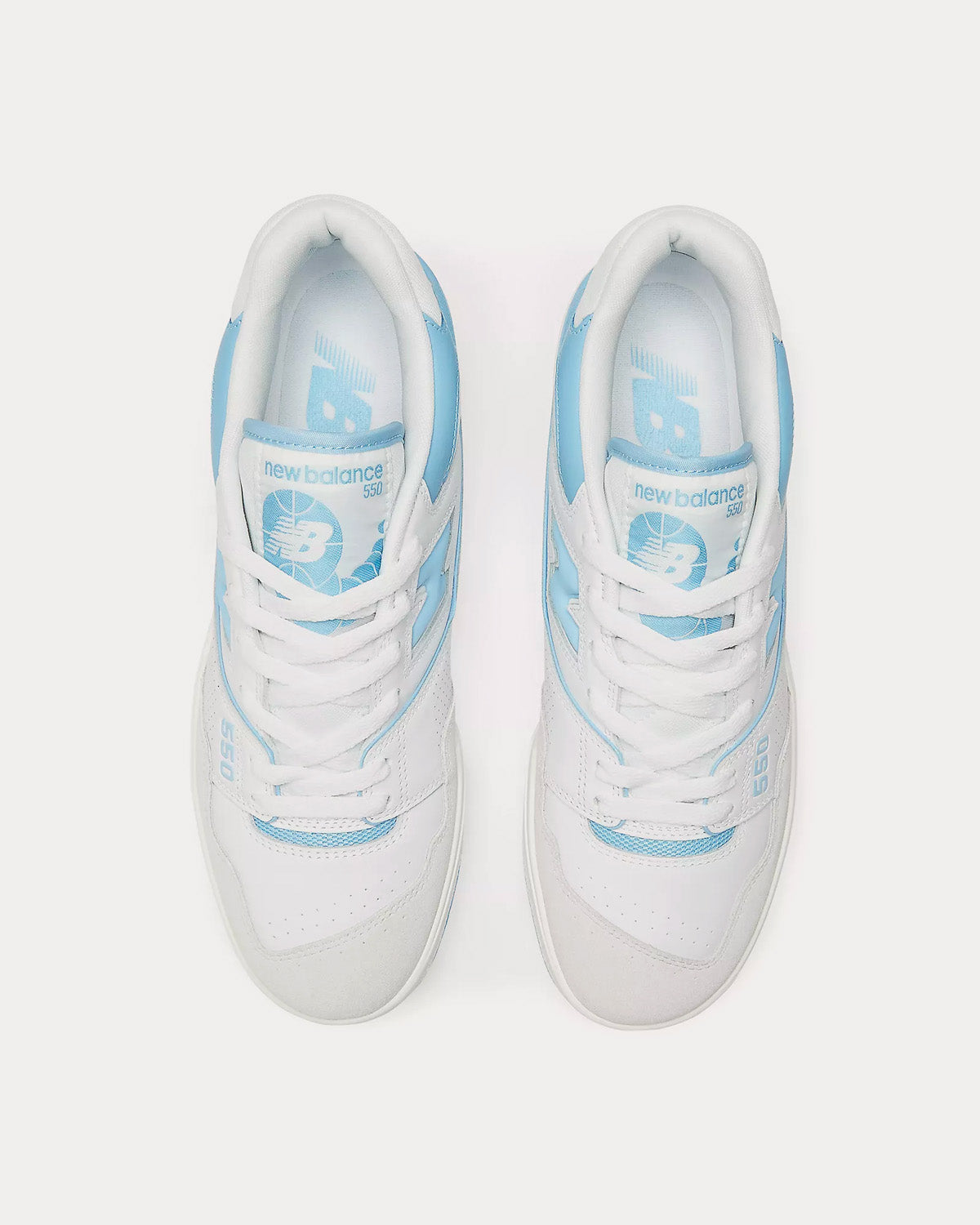 New Balance 550 White / Blue Haze / Rain Cloud Low Top Sneakers - 2