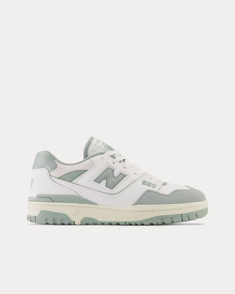 New Balance 550 White / Juniper / Dark Juniper Low Top Sneakers - 1