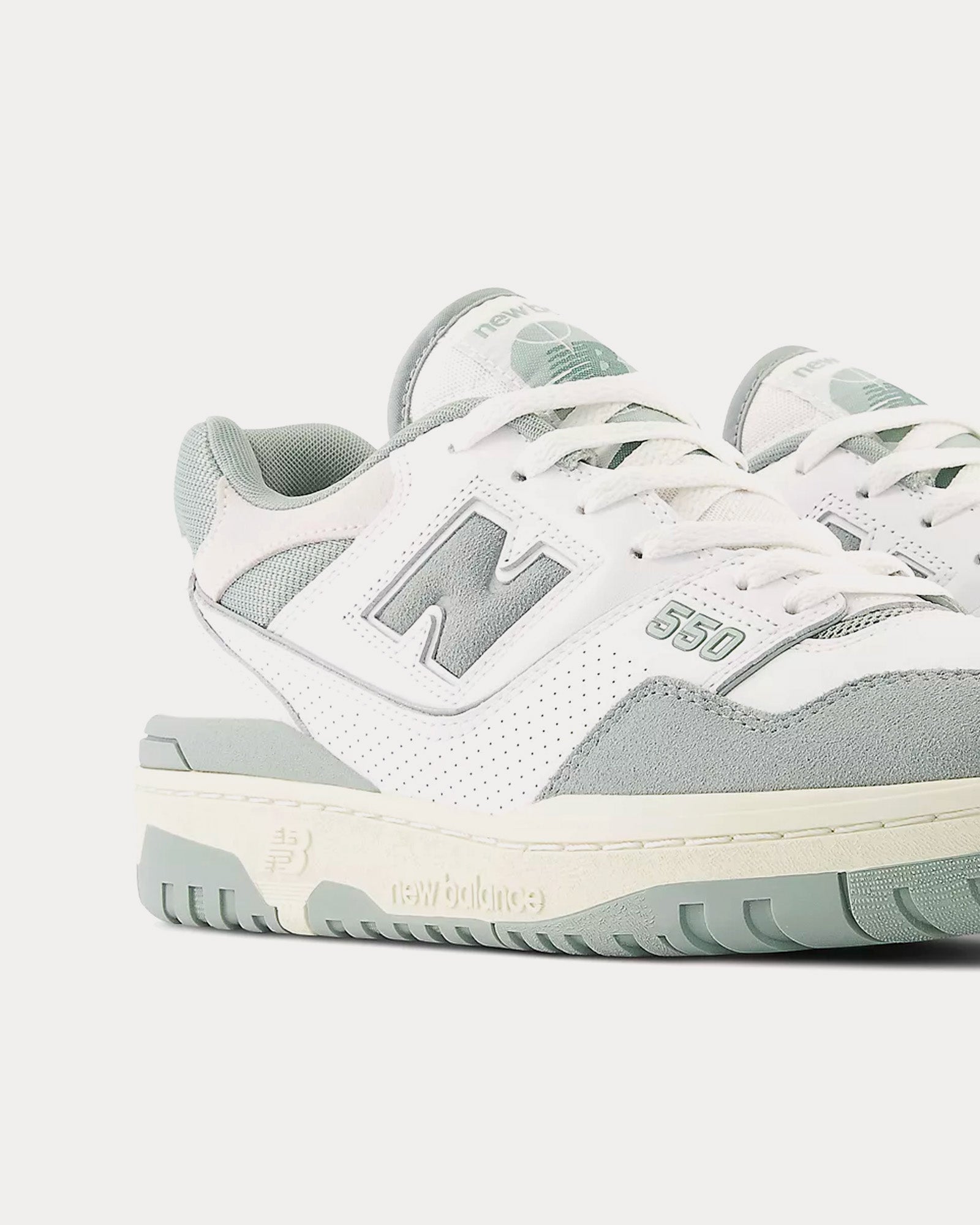 New Balance 550 White / Juniper / Dark Juniper Low Top Sneakers - 2