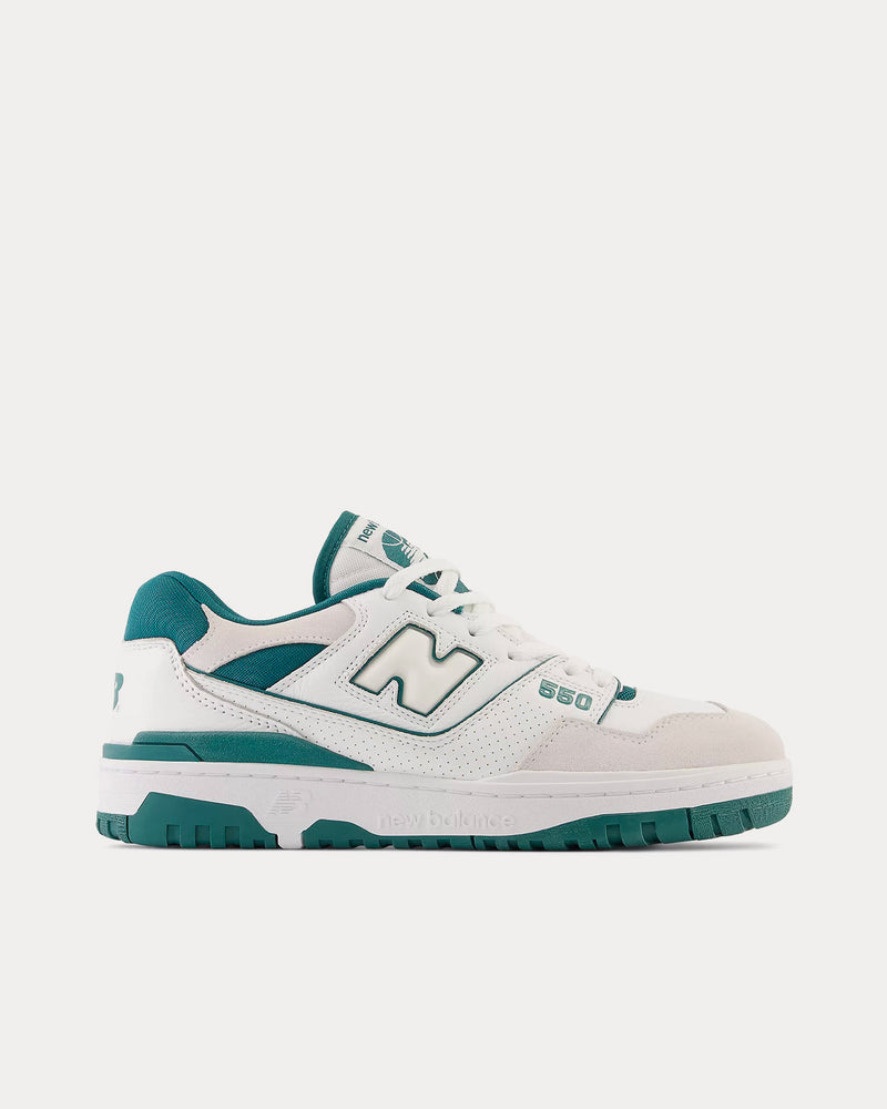 New Balance 550 White/ Vintage Teal Low Top Sneakers - 1