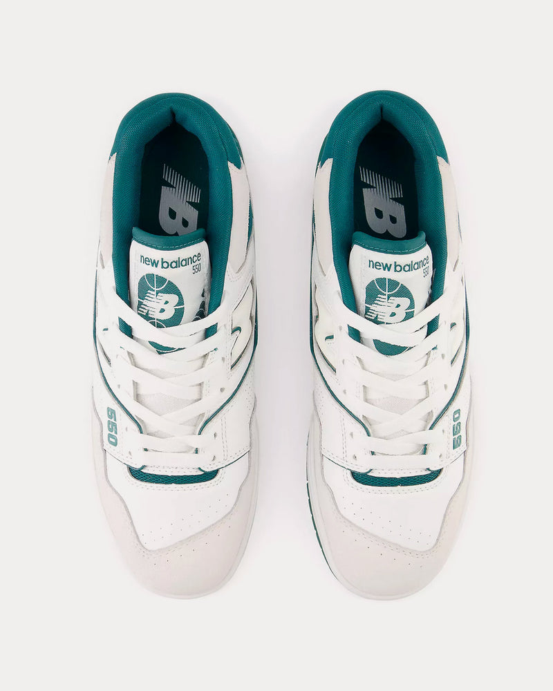 New Balance 550 White/ Vintage Teal Low Top Sneakers - 2