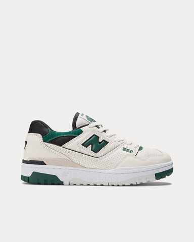 New Balance 550 Premium Beige / Nightwatch Green / Black Low Top Sneakers