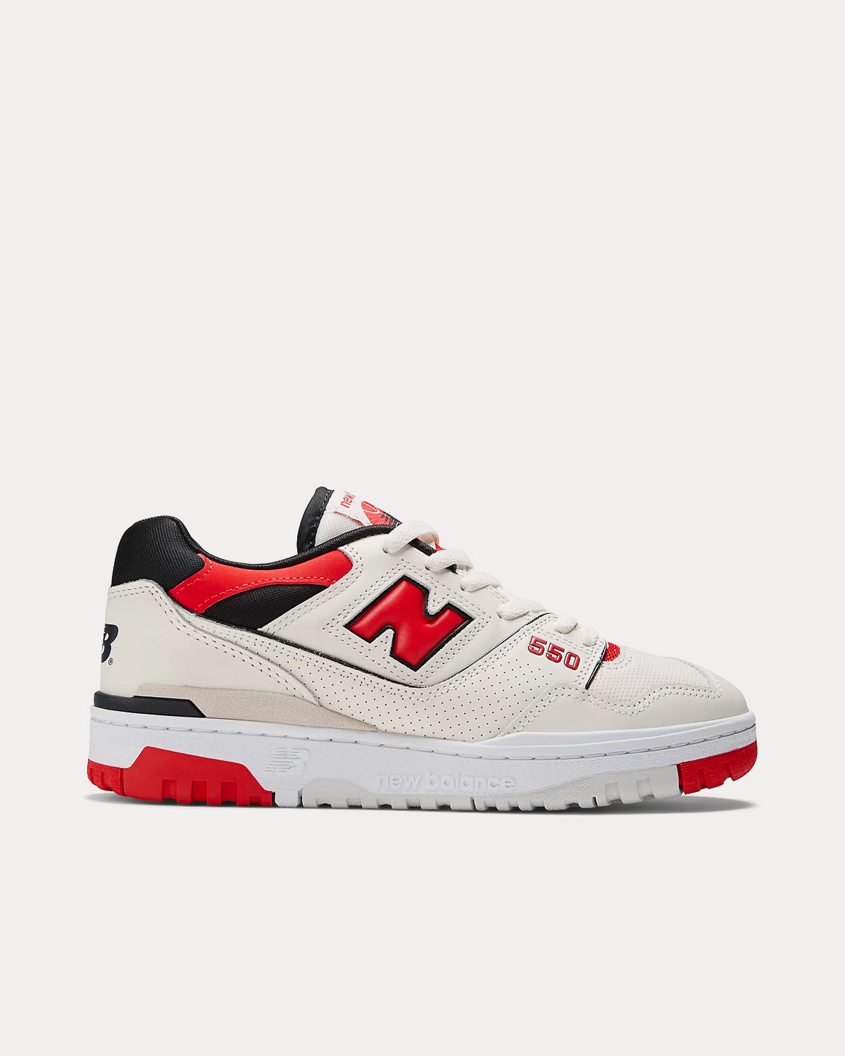 New Balance 550 Premium Sea Salt / True Red / Black Low Top Sneakers - 1