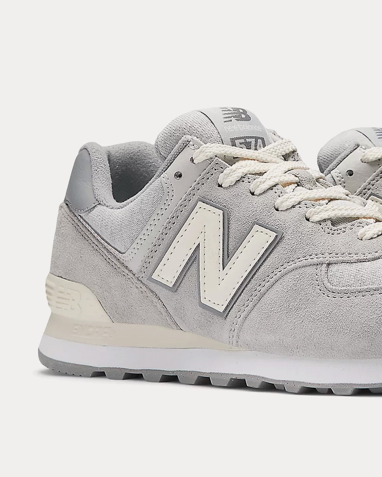 New Balance 574 Concrete / Angora / Grey 002 Low Top Sneakers - 4