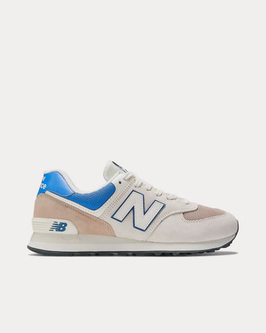 New Balance 574 Off-White / Blue Low Top Sneakers