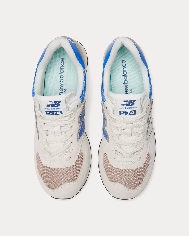 New Balance 574 Off-White / Blue Low Top Sneakers - 2